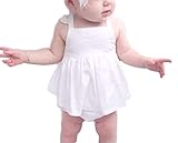 （ルノン）Lunon 子供服 女の子 花柄 レース 夏 ワンピース ブルマ 2点 セット フリル リボン エプロン ワンピ チュニック プール 水遊び パンツ (80, ホワイト)