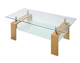 ガラスセンターテーブル (ナチュラル)