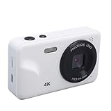 48MPデジタルカメラ、1080p HDコンパクトデジタルカメラ、5xズームアンチシェイクオートフォーカストラベルカメラ2.0インチのIPSスクリーンを備えた10代の画面 (白)