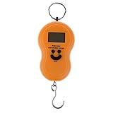 Perfk 携帯式はかり　吊り　スケール　デジタル　フック付き　荷重量50KG　読みやすい　旅行　キッチン　家庭　釣り　屋外　便利　３色選べ　　　　　　 - 黄色のバックライト