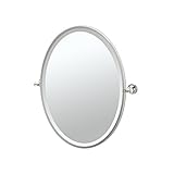 Gatco 4129F Tavern Framed Oval Mirror, Polished Nickel [並行輸入品]
