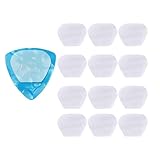 16 個滑り止めピックグリップシリコンステッカークリアギターピックステッカーギターピックグリップ滑り止めグリップギターピック用ギターピックステッカー