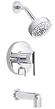 Danze D510058T Parma Single Handle Tub and Shower Trim Kit with Five Function Showerhead, Chrome [並行