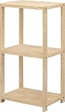 エイアイテック(AITECH)パインラック 3段 40 幅42.5×奥行30×高さ83cm 木製 ナチュラル HZPR-3D42 NA