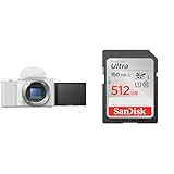 SONY(ソニー) Vlog用カメラ レンズ交換式VLOGCAM APS-C ミラーレス一眼カメラ ZV-E10 ボディ(レンズなし) ウィンドスクリーン付属 ホワイト ZV-E10 W + 【 サンディスク 正規品 】 SanDisk SDカード 512GB SDXC Class10 UHS-I 読取り最大150MB/sUltra SDSDUNC-512G-GH3NN 新パッケージ