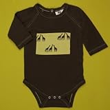 オーガニックコットン パッチワークキモノボデイスーツ長袖 (3-6ヶ月(60～70))