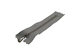 Y.K.K 玉付ファスナー 18cm 10本入 スモークグレー 3GKB18-860
