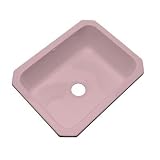 Thermocastインバネス25 x 22インチキャストアクリルアンダーマウントシングルボウルキッチンシンク、ワイルドローズ