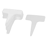 uxcell 植物用タグ 花壇 家庭 ガーデン プラスチック 長方形 シード用ラベル ホワイト 20枚入り