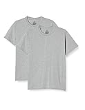 [ヘインズ] Tシャツ(2枚組) 綿100% 丸首 半袖 リングスパンコットン クルーネックTシャツ HM1EU702 メンズ ヘザーグレー M