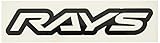 【RAYS(レイズ)】 RAYS LOGO ステッカー W140mm ヌキ文字 マット BK No.19 74040200006BK
