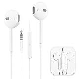iPhone イヤホン 新品(iPhone・iPod・Android) 用イヤホン イヤホン リモコン付き マイク付き ステレオイヤフォン ヘッドホン コンパクト高音質 通話可能 (白) …