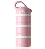 ミルカー 調乳容器 ロート状 キャップつき ミルクケース ミルクケース 粉ミルク容器 粉ミルクケース 赤ちゃん、ベビー用品 携帯 持ち運び 保存容器 (ピンクゾウ)
