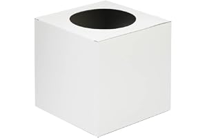 日本製 抽選箱 白 小サイズ 無地 高さ16cm×16cm×16cm 底板紙付き 応募箱 くじ引き くじ引き箱