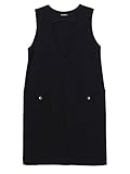 Angeliebe エンジェリーベ マタニティ ワンピース ストレッチ ニット ジャンパー ドレス 妊婦服 S ～ M ネイビー