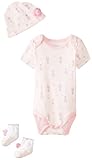 Lovespun新生児女の子バレリーナ3 Piece Creeper帽子と靴下ギフトボックスセット カラー: ピンク