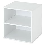 40×40cm 木製 棚付き キューブボックス 本棚 CD DVD収納 食器棚 カラーボックス 収納ボックス ホワイト