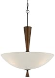 Cal Lighting FX-3528/1P Verona Glass Pendant Fixture, 60-watt x 3, Mahogany [並行輸入品]