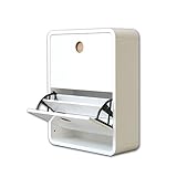 シューズボックス シューズラック 2段 ホワイト 奥行23.8cm 薄型 幅65.6cm 高さ82.5cm 中板3段階調節