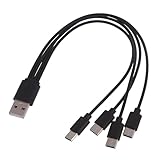 マルチ充電ケーブルユニバーサル1/2/3/4 In 1複数のポートUSBからUSB CタイプCコネクタ付き高速充電器コード