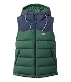 [エルエルビーン] ウィメンズ マウンテン・クラシック・ダウン・フード・ベスト 米国フィット・プチ L Pinewood Green/Carbon Navy マルチカラー １０００２４８３３９