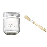 Kalita (カリタ) キャニスター All Clear Bottle 250 750ml (コーヒー豆約250g) クリア #44271 & コーヒーミルブラシ クリーニング お手入れ #44301【セット買い】