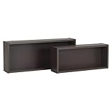 arne 壁掛け棚 ウォールラック シェルフ 大小同色2個セット 薄型 WallBoxSeven Etype ダークブラウン