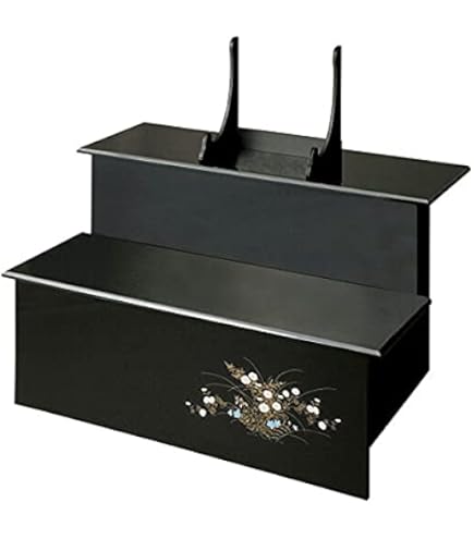 Amazon｜京仏壇はやし 盆棚 精霊棚 黒塗り祭壇 2段 (高さ50cm 幅86cm