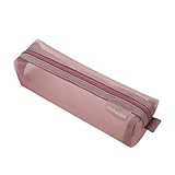 Copeflap ペンケース メッシュ 筆箱 シンプル 透明 大容量 ファスナー シースルー (白)