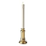 13" Luminara Flameless Window Candle Heritage Collection with Timer in Brass [並行輸入品]