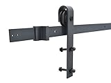 6 ftアンティーク国スチールブラックバーンスライド木製ドアクローゼットハードウェアトラック