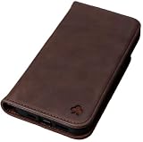 ポーターライリー - iPhone 8 Plus/iPhone 7 Plus用ケース。ケース/フリップ/カバー/ホルダー/本物の薄い革で （チョコレートブラウン）