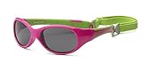 Real Kids Shades Explorer Flex Fit Removable Band with Polycarbonate Sunglasses (Lens 4 Plus, Cherry