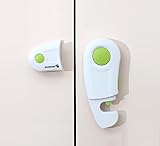 hapsun Baby Proofキャビネットロック、子安全ロックラッチ食器棚の引き出し、冷蔵庫、、Owen ( 2 pcs Green )