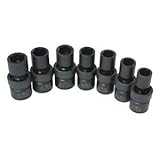 Sunex Tools 2655 7Pc 1/2 Drive mm Swivel Socket Set 13-19mm