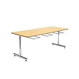 食堂テーブル/　DYMテーブル　【椅子掛けテーブル・幅1800×奥行き750mm・クロームメッキタイプ】 カラー:ニューグレー