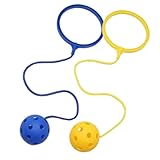 スキップボール 2個セット 【対象年齢6歳以上】 ジャンピングボール ホッピング 小学生 子供 運動 室内 外遊び おもちゃ 誕生日プレゼント (青 黄)