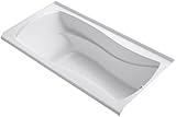 KOHLER K-1259-RW-0 Mariposa 72-Inch X 36-Inch Drop-In Bath with Bask Heated Surface and Right-Hand D
