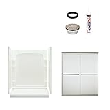 スターリング配管7223 – 5475 NF EnsembleシャワーパッケージCurved 60-inch by 34-inch by 75 – 3 / 4インチサテンニッケルトリムand Fros