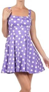 Amazon Co Jp モドクロス Modcloth ドット柄ワンピース Lパープル 服 ファッション小物