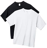 [プリントスター] 半袖 無地 5.6オンス ヘビーウェイト ビック シルエット Tシャツ メンズ 2枚組 ホワイト/ブラック L