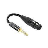 luxferre 4.4 mm バランス xlr 4.4mm 変換 ケーブル 0.1m 4.4mm xlr 変換 単結晶銅 ケーブル 4.4 to xlr cable 4.4 mm 5極 xlr 4 ピン xlr ケーブル 延長 コード xlr マイク 4pin xlr スピーカー xlr アンプ xlr ミキサー NW-WM1A NW-WM1Z ZX300 TA-ZH1ES PHA-2A に対応