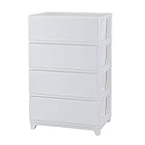 JEJ 収納ケース ホワイト 4段ワイド デコニー シーヴォ 106900