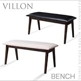 ベンチ ブラック 北欧モダンデザインダイニング【VILLON】ヴィヨン／ベンチ