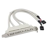 CY 4ポート USB 2.0メスからマザーボード 9ピン 10ピン ヘッダーケーブル ブラケット付き PCI-E