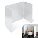 [禄越] レンジカバー 油はねガード 4面 高さ32cm 油ハネガード 折りたたみ 簡単設置 収納便利 コンパクト ガス・IH対応 日本製 