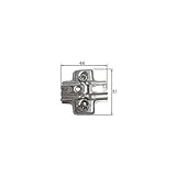 LIXIL メンテナンス部品 リビング建材用部品 玄関収納 丁番関係 丁番座[FNMZ373] *製品色・形状等仕様変更になる場合があります*