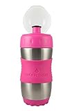 Kid Basix Safe Sporter Stainless Steel Water Bottle For Kids and Adults, Fuchsia, 12oz by Kid Basix 