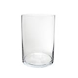 Flower Glass Vase Decorative Centerpiece For Home or Wedding by Royal Imports - Cylinder Shape 8 Tal