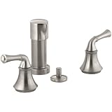 KOHLER K-10279-4A-BN Forte Bidet Faucet with Traditional Lever Handles, Vibrant Brushed Nickel [並行輸入